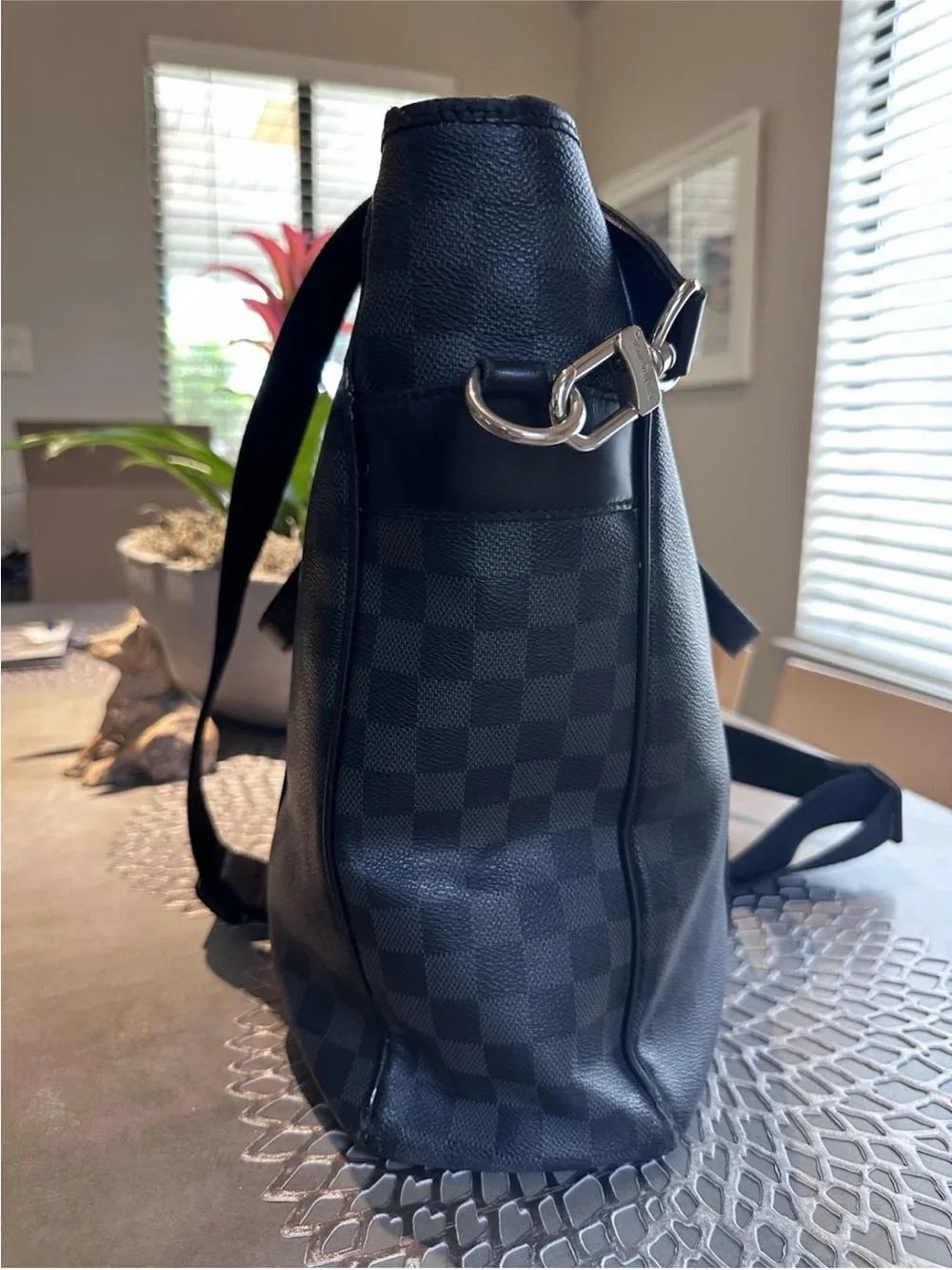 Louis Vuitton Damier Graphite Canvas Tadao Bag w/ Adjustable Cross-Body Strap
